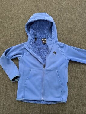 Burton Kids' Blue Fleece-Lined Hoodie Jacket size XS great quality
